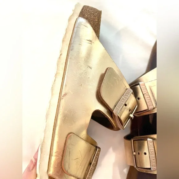 Birkenstock Rose Gold Double Strap Sandals - Picture 11 of 11